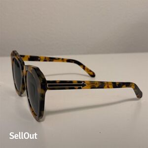 Karen Walker Women's Geometric Tortoise Sunglasses Brown Lens UV400